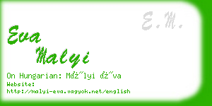 eva malyi business card